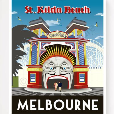 St Kilda Beach – Melbourne – A3 Size