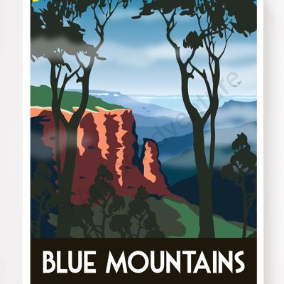 Blue Mountains – Australia – A3 Size