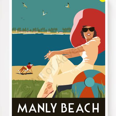 Manly Beach – Sydney – A3 Size