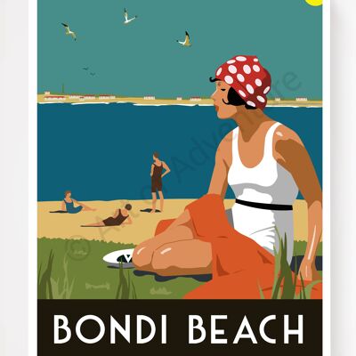 Bondi Beach Sydney  – A3 Size