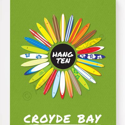 Croyde Bay – Surfboards – A3 Size