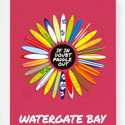 Watergate Bay – Surfboards  – A3 Size