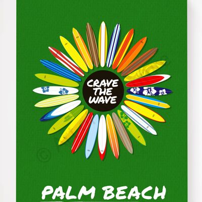 Palm Beach – Surfboards – A3 Size