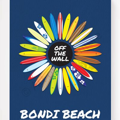 Bondi Beach – Surfboards – A3 Size