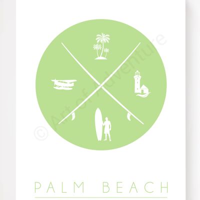 Palm Beach – Surfing Lifestyle – A3 Size