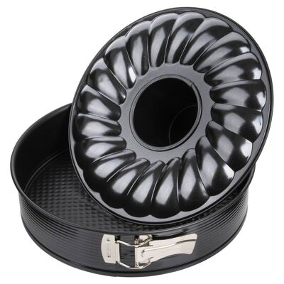 Teglia a cerniera e savarin doppio fondo 28 cm Zenker Black Metallic