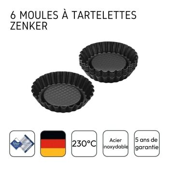 6 Moules à tartelettes Zenker Black Metallic 4