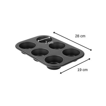 Moule 6 muffins Zenker Black Metallic 3