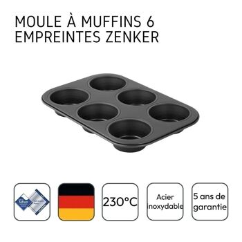 Moule 6 muffins Zenker Black Metallic 4