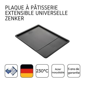 Plaque à pâtisserie extensible de 37 x 52 cm Zenker Black Metallic 2