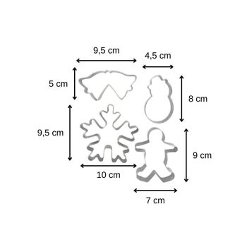 Lot de 4 emporte-pièces de Noël Zenker 3