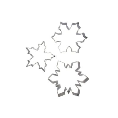 Set of 3 Zenker Snowflake Christmas Cookie Cutters