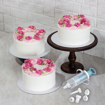 Seringue de décoration de gâteau et 6 embouts plastique Zenker Sweet Sensation 2