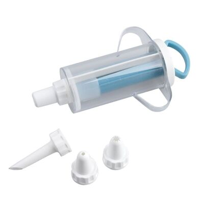 Pastry syringe with two compartments and 4 Zenker Sweet Sensation plastic tips