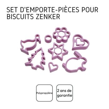 Lot de 8 emporte-pièces pour biscuits Linzer Zenker Sweet Sensation 3