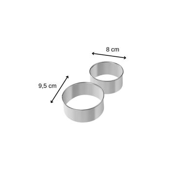 Lot de 2 emporte-pièces ronds pour beignet Zenker 3