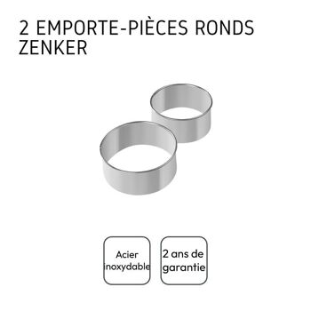 Lot de 2 emporte-pièces ronds pour beignet Zenker 4