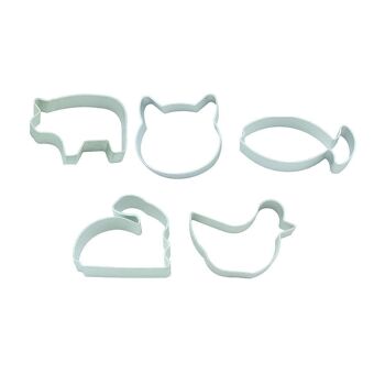 Lot de 5 emporte-pièces animaux en aluminium Zenker 1