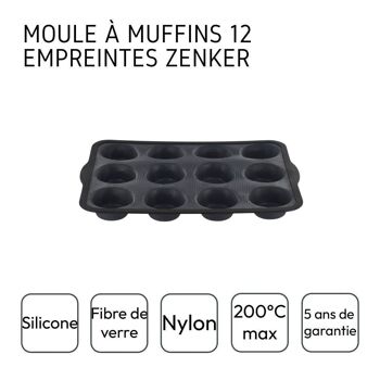 Moule 12 muffins Zenker Silicone fibre de verre 4