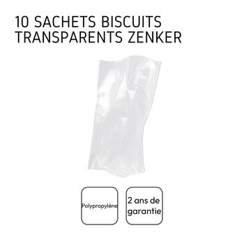 Lot de 10 sachets biscuits transparents Zenker 4