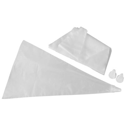 Lot de 20 poches à douille jetables et 3 embouts plastique réutilisables Zenker