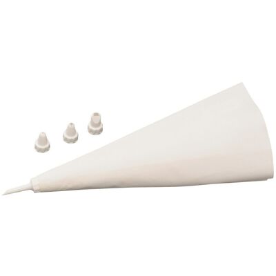 Reusable piping bag and 3 Zenker plastic tips