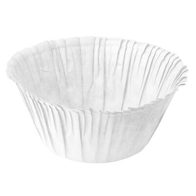 Confezione da 30 pirottini per muffin in carta bianca Zenker