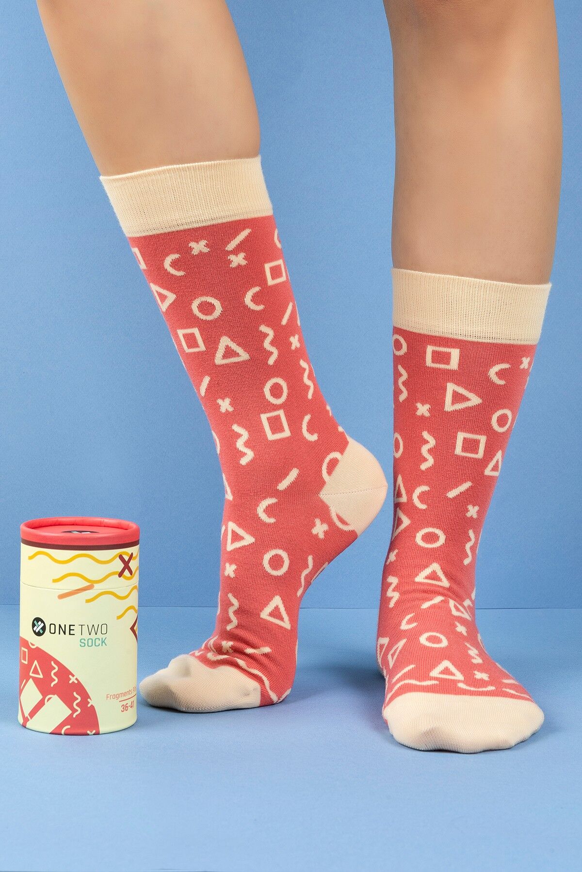 ONE TWO Socken Fragments Pink - L(Gr 42-46)