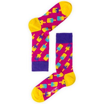 ONE TWO Chaussettes Ice Pop Berry - L (Taille 42-46) 4