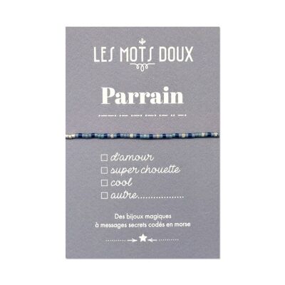 Bracelet code morse Hommes Parrain à cocher