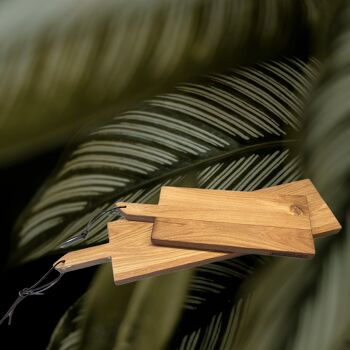 Planche à découper faite main, pour servir des tapas - bois de chêne - 52x18x2,7cm 3