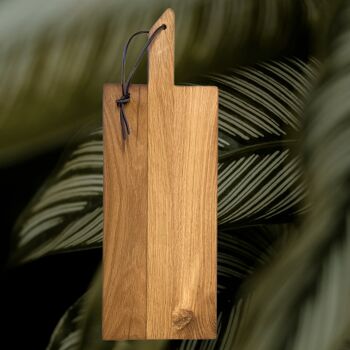 Planche à découper faite main, pour servir des tapas - bois de chêne - 52x18x2,7cm 1