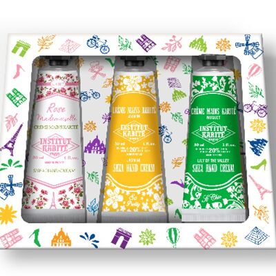 Trio Parisien - 3 Cremas de Manos sin estuche - Rose Mlle, Jasmin, Muguet
