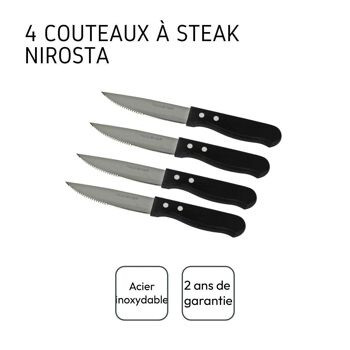 Set de 4 couteaux à steak Nirosta 6