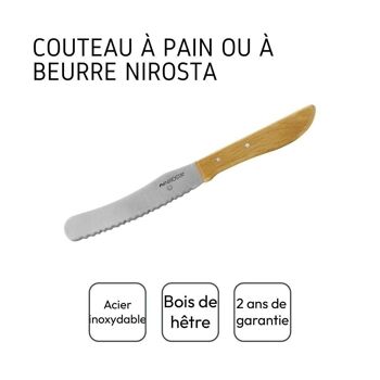 Couteau à pain et à beurre 21 cm Nirosta 4