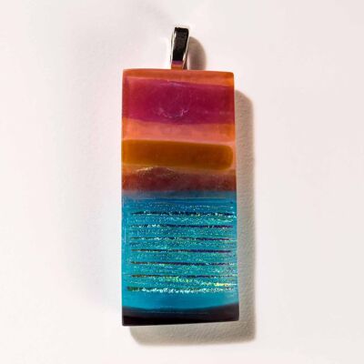 Wearable Art Medium Pendant Cromarty Sunset 14