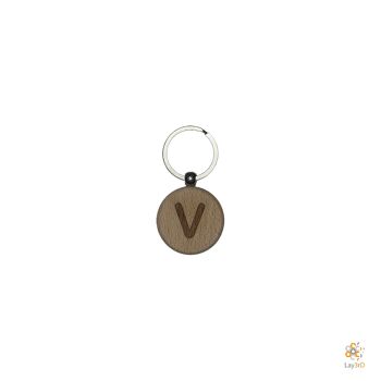 Lay3rD Lasercut - Porte-clés en bois - Porte-clés V