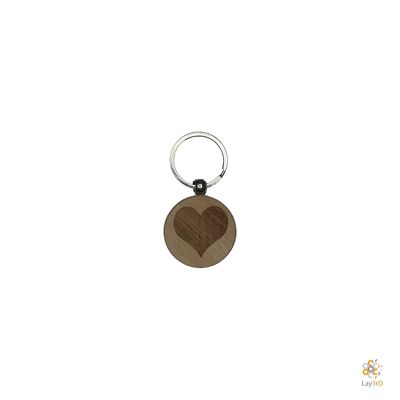 Lay3rD Lasercut - Wooden Keychain - Keychain Heart