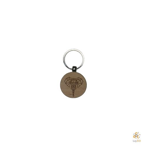 Lay3rD Lasercut - Houten Sleutelhanger - Sleutelhanger Olifant