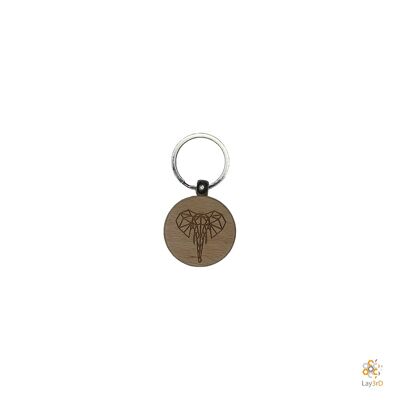 Lay3rD Lasercut - Porte-clés en bois - Porte-clés Éléphant