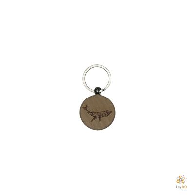 Lay3rD Lasercut - Wooden Keychain - Keychain Whale