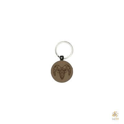 Lay3rD Lasercut - Wooden Keychains - Keychain Aries