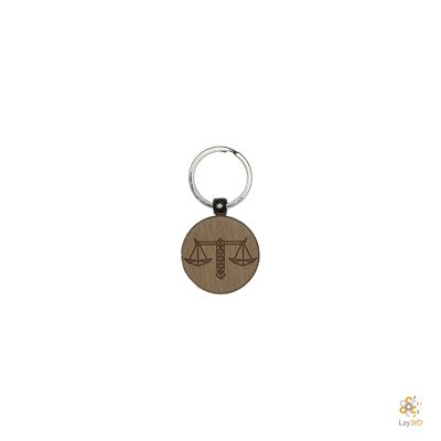 Lay3rD Lasercut - Wooden Keychains - Keychain Libra