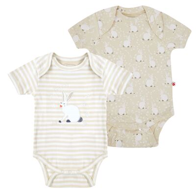 2 pack baby bodysuits - cotton tail