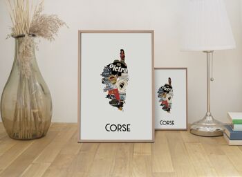 Carte des bières corses - Affiche 30x40cm - Idée cadeau pour amoureux de la bière et de la Corse 5