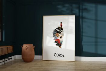 Carte des bières corses - Affiche 30x40cm - Idée cadeau pour amoureux de la bière et de la Corse 1