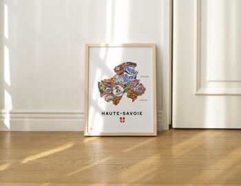 Carte des Fromages de Haute-Savoie - Affiche 30x40cm - Idée cadeau pour amoureux du 74 3