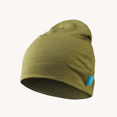 Cappello da bambino in lana merino verde oliva taglia unica