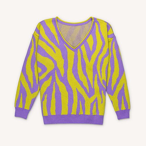 Merino wool women's sweater wild cats