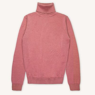 Merino wool turtleneck pink